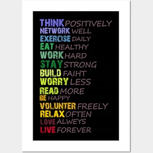 Stay Positive//Think Positively Posters and Art